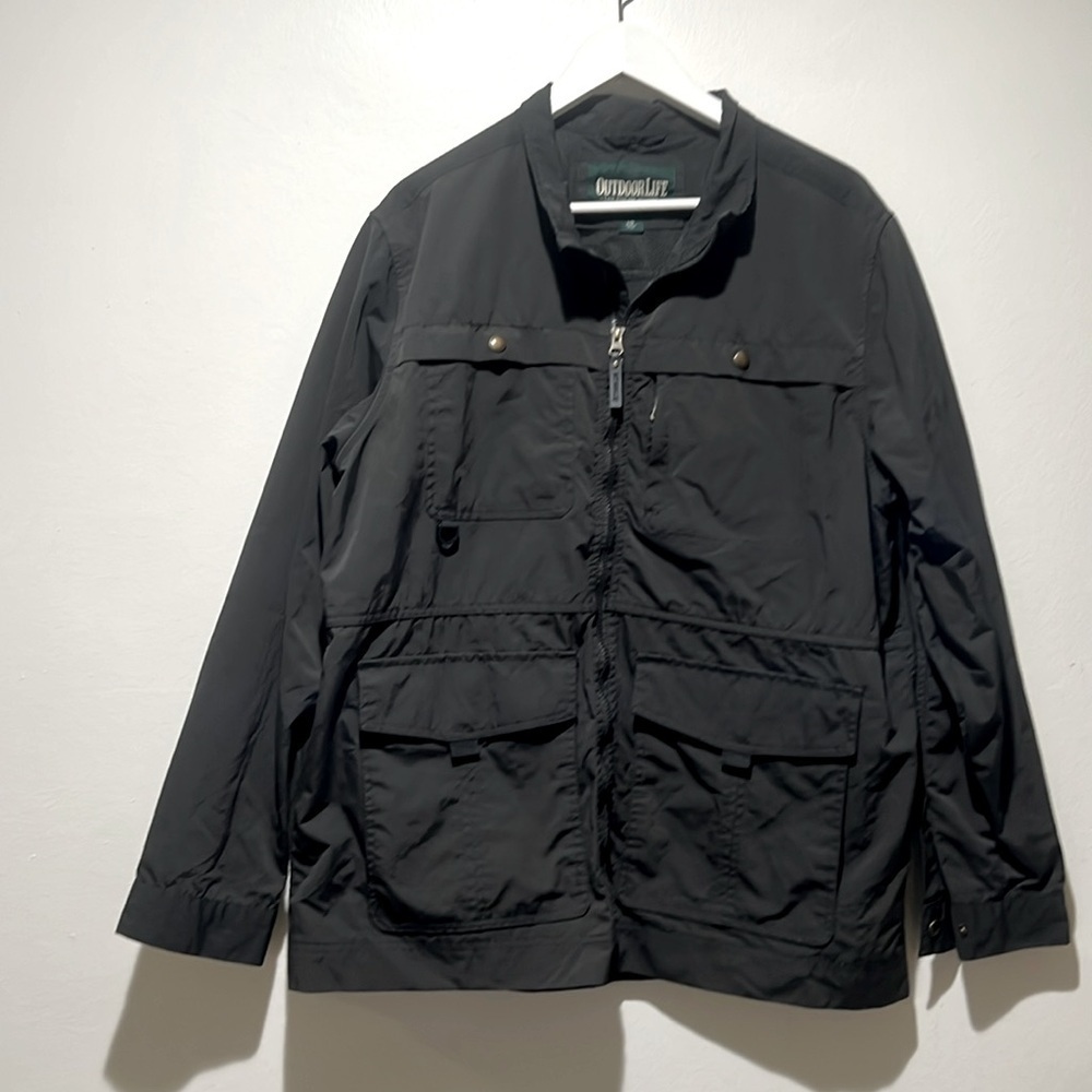 Outdoor Life Men's Water-Resistant Traveler Jacket Medium Green Size Large